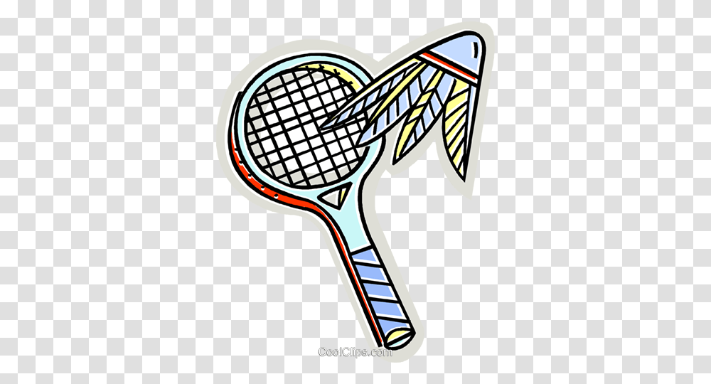 Badminton Racket And Birdie Royalty Free Vector Clip Art, Tennis Racket Transparent Png