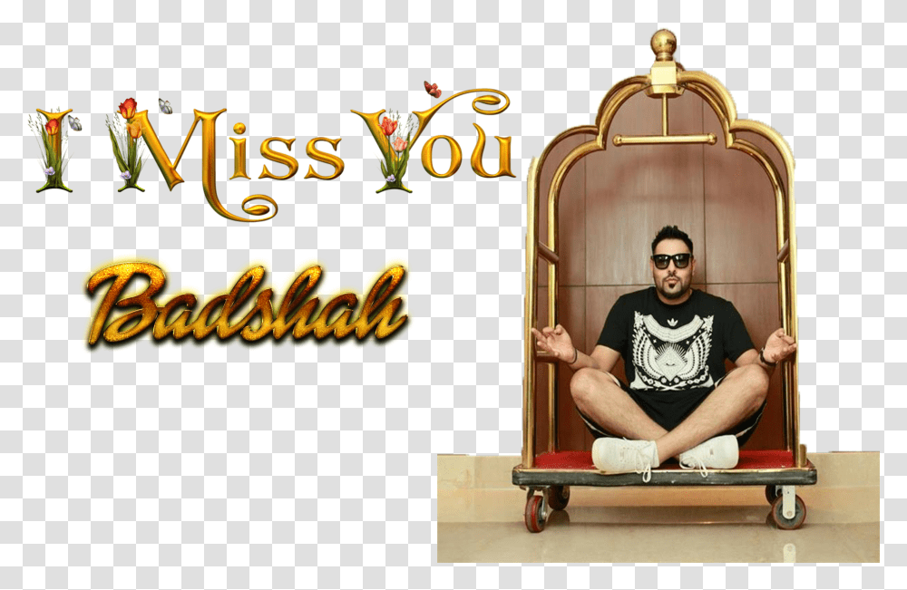 Badshah Background Name G Love, Person, Furniture, Face Transparent Png