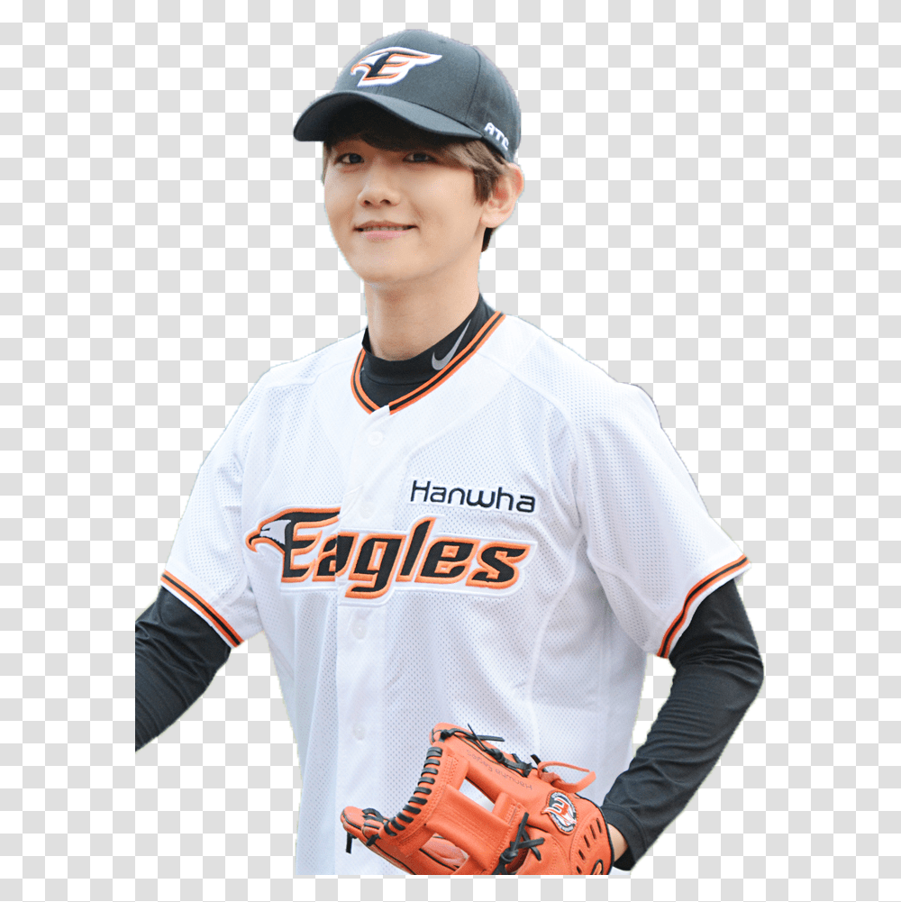 Baekhyun Baseball Download Baseball Player, Person, Shirt, Jersey Transparent Png