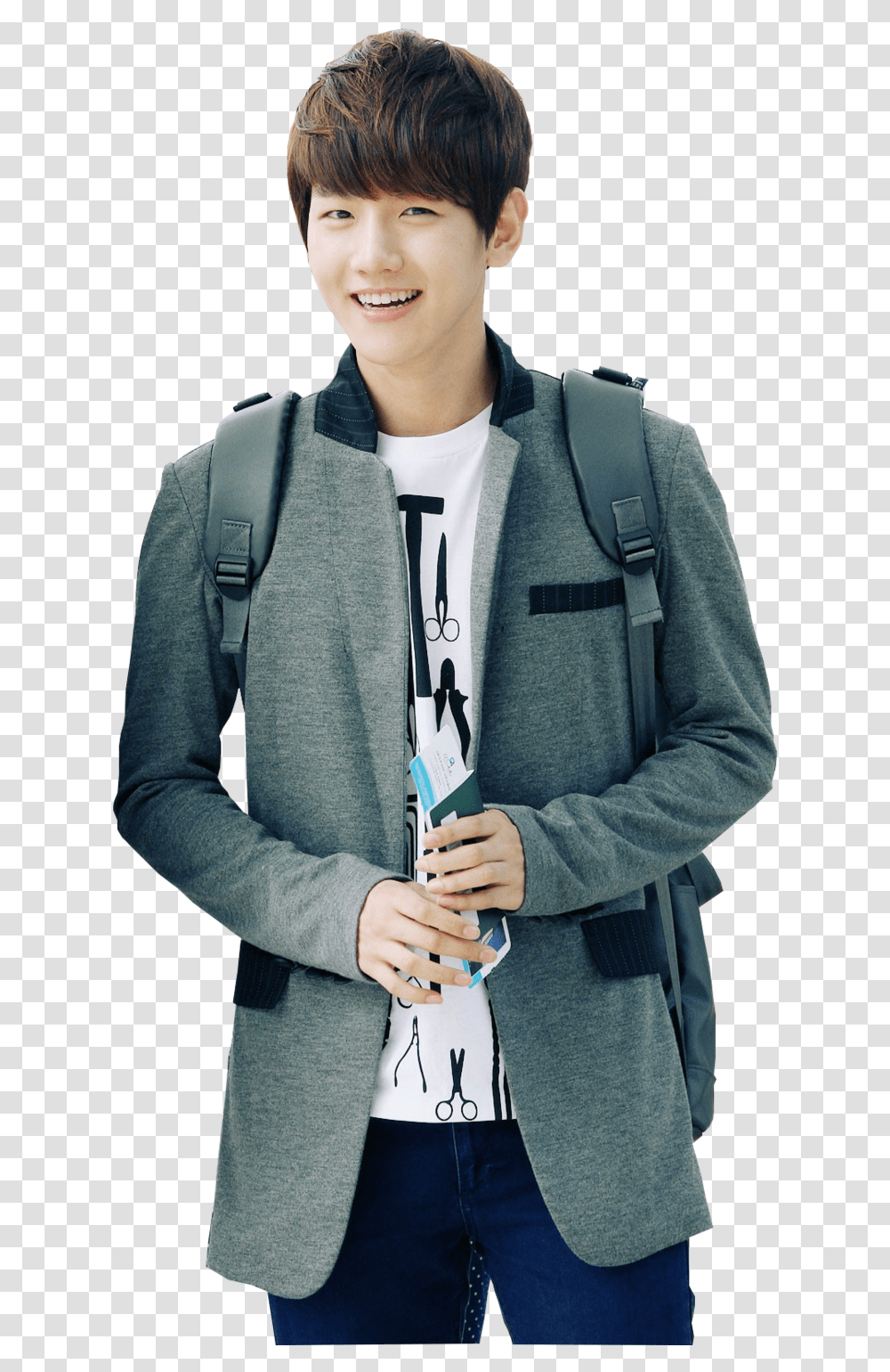 Baekhyun Byun Baekhyun, Person, Sleeve, Sweatshirt Transparent Png