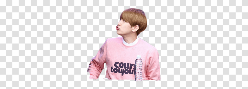 Baekhyun Pink, Person, Human, Bottle Transparent Png