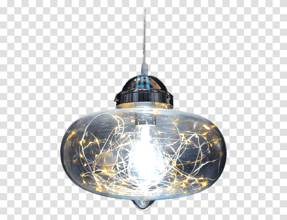 Baffle Adjustable Bauble Pendant Light W Fairy String Lights Inside Ceiling Fixture, Light Fixture, Lamp, Ceiling Light Transparent Png