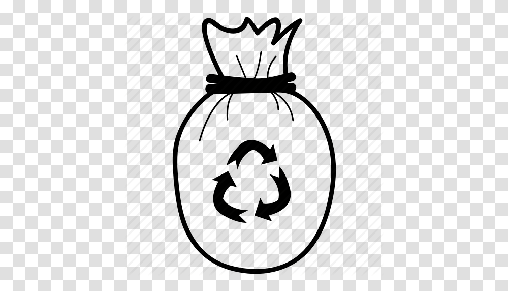 Bag Black Bag Can Container Plastic Bag Recycle Reuse Icon, Jar, Pottery, Vase, Grenade Transparent Png