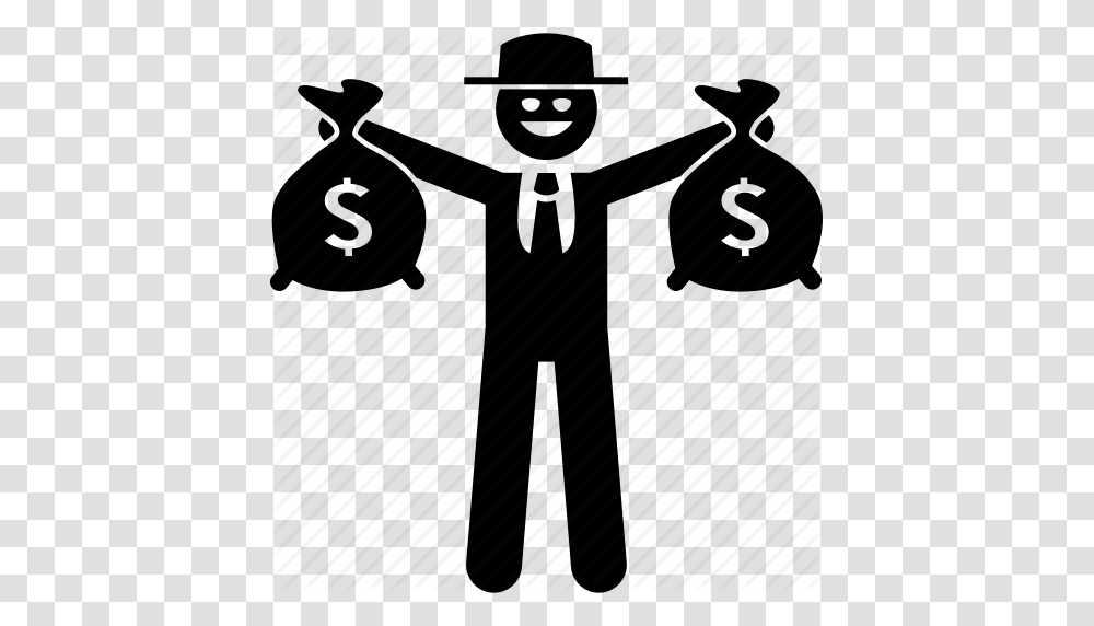 Bag Boss Criminal Evil Mafia Money Rich Icon, Piano, Coat, Face Transparent Png