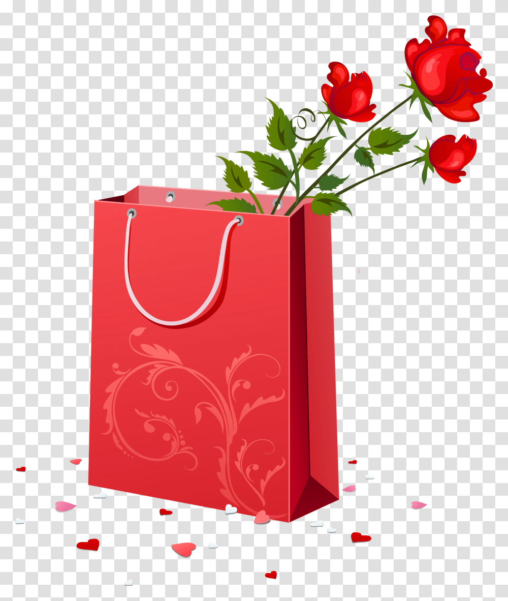 Bag Clipart Goodie Bag Happy Marriage Anniversary Gift For Husband, Shopping Bag, Flower, Plant, Blossom Transparent Png