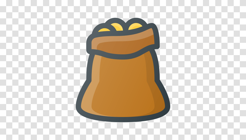 Bag Coins Gold Treasure Icon, Sack, Diaper Transparent Png