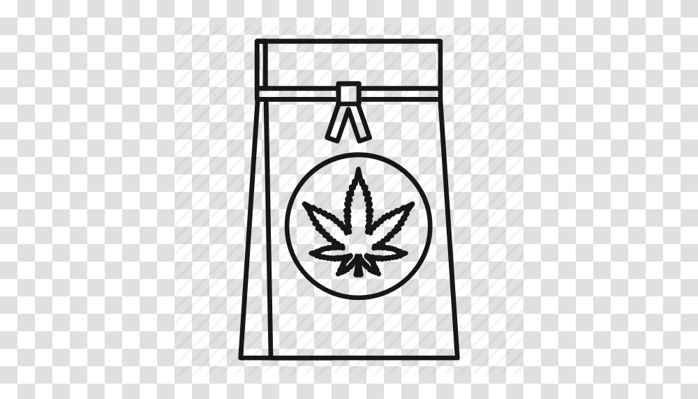 Bag Line Marijuana Medical Outline Shop Weed Icon, Plant, Home Decor Transparent Png
