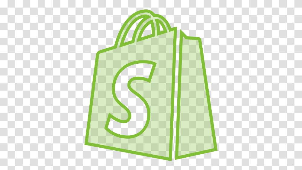 Bag Line Social Shopify Icon Shopify Logo, Number, Symbol, Text, Shopping Bag Transparent Png
