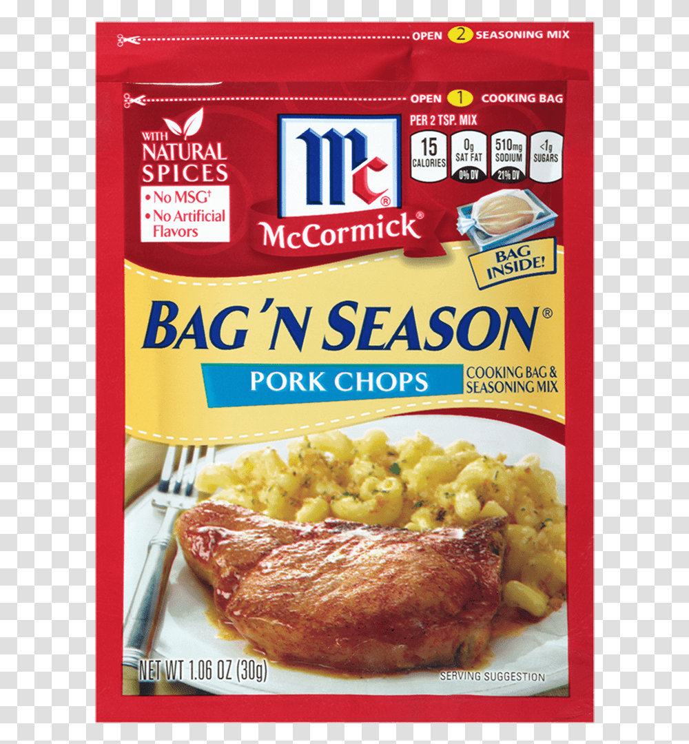Bag N Season Pork Chops Mccormick Bag N Season Pork Chops, Fork, Cutlery, Food, Plant Transparent Png