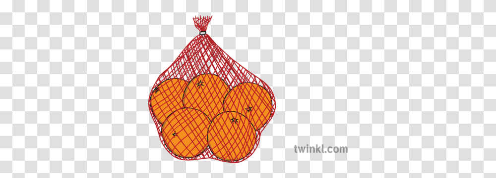 Bag Of 5 Oranges Fruit Shopping Groceries Ks1 Illustration Bag Of Oranges, Lamp, Plant, Hand, Tree Transparent Png