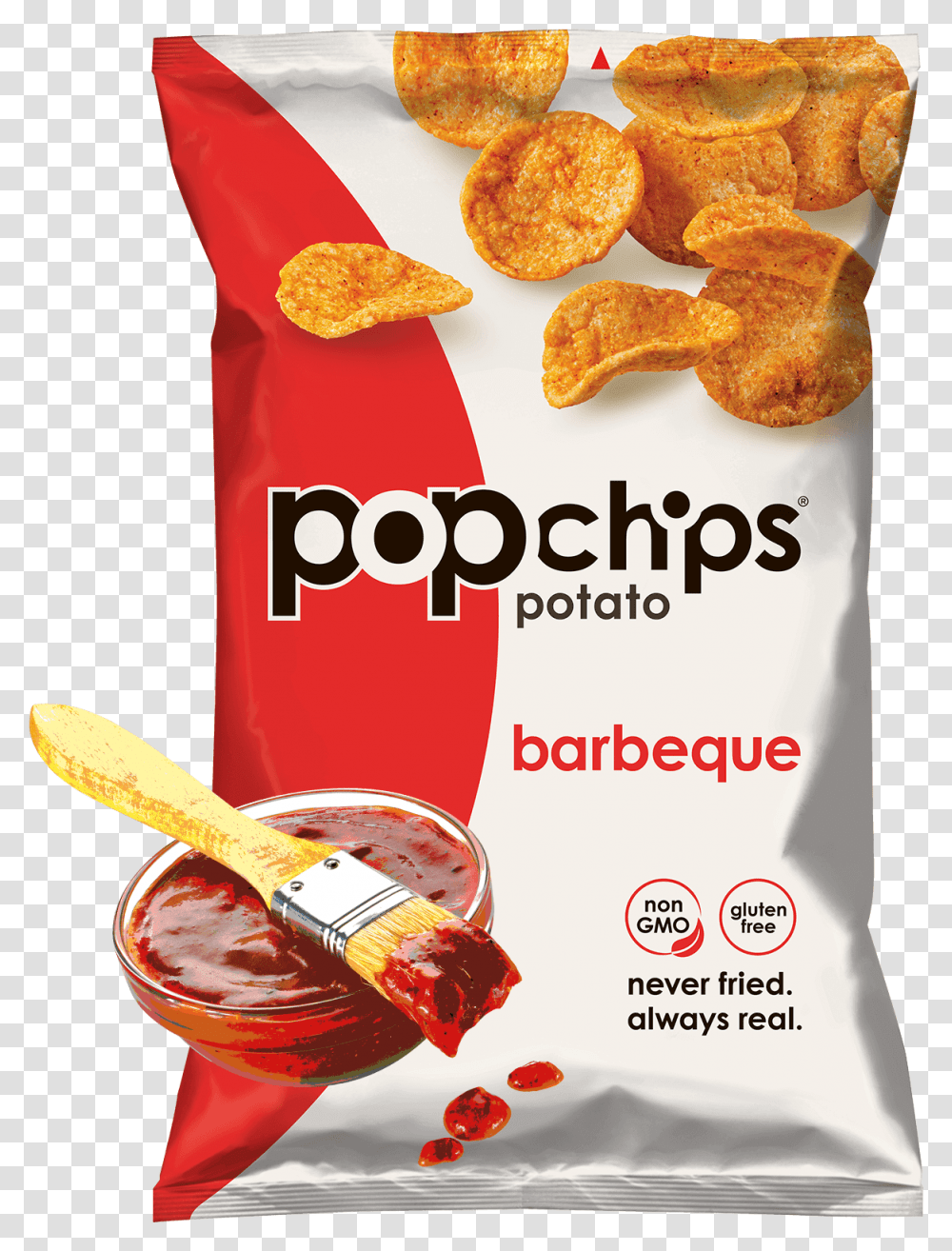 Bag Of Barbeque Popchips Popchips Sea Salt, Food, Ketchup, Bread Transparent Png