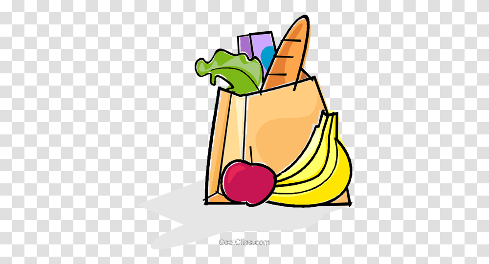 Bag Of Groceries Royalty Free Vector Clip Art Illustration, Plant, Shopping Bag, Food, Fruit Transparent Png