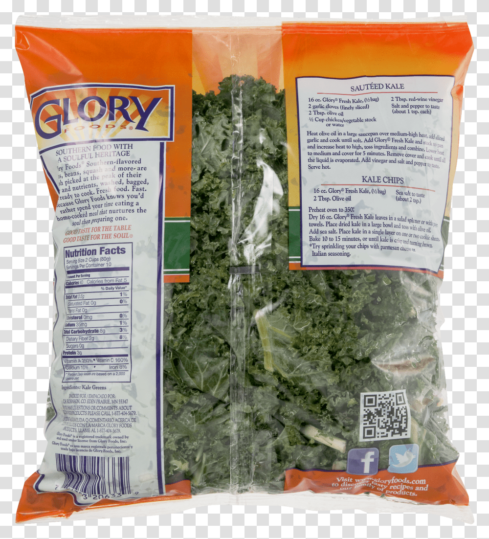 Bag Of Kale Nutrition Transparent Png