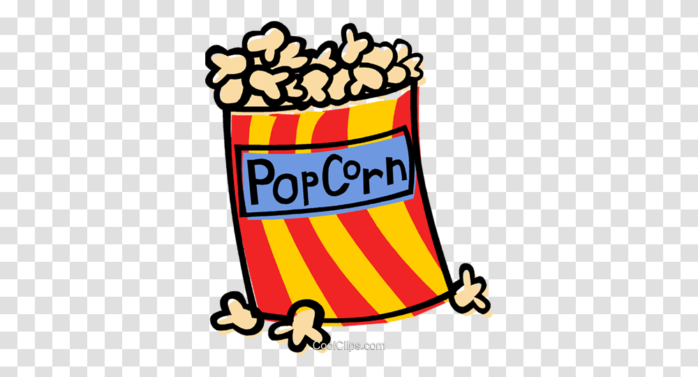 Bag Of Pop Corn Royalty Free Vector Clip Art Illustration, Popcorn, Food Transparent Png