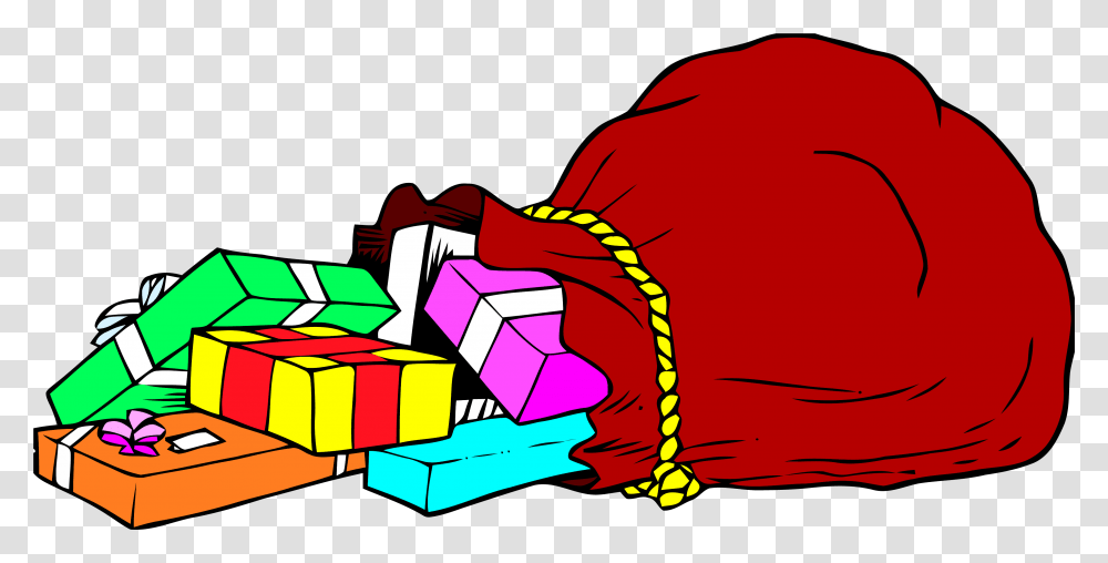 Bag Of Santa Clipart Cadeautje Van De Sint, Gift, Bulldozer, Tractor, Vehicle Transparent Png