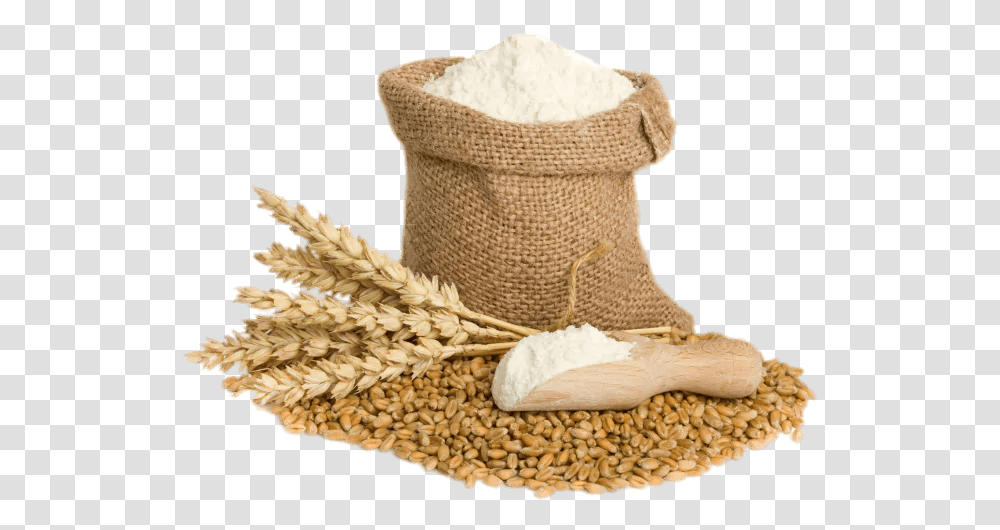 Bag Of Wheat Flour And Spikes Wheat Flour, Powder, Food, Plant, Vegetable Transparent Png