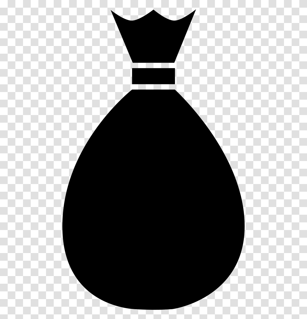 Bag Sack Money Security Deposit Icon, Silhouette, Moon, Label Transparent Png