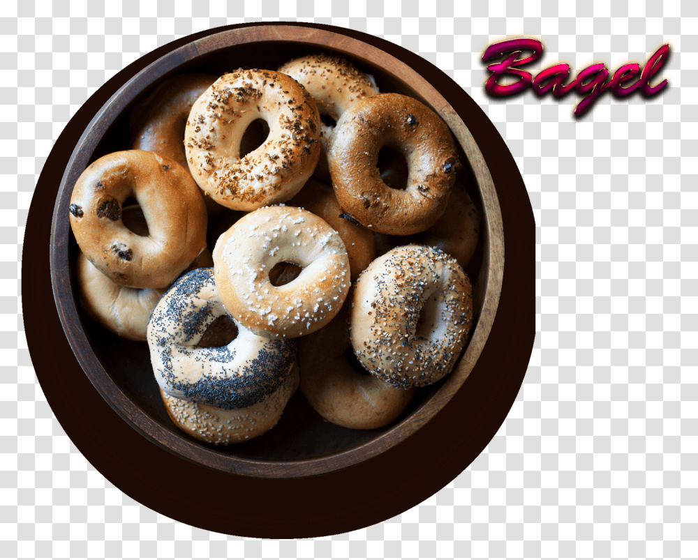 Bagel Download Bagels In A Bowl, Bread, Food, Bun Transparent Png
