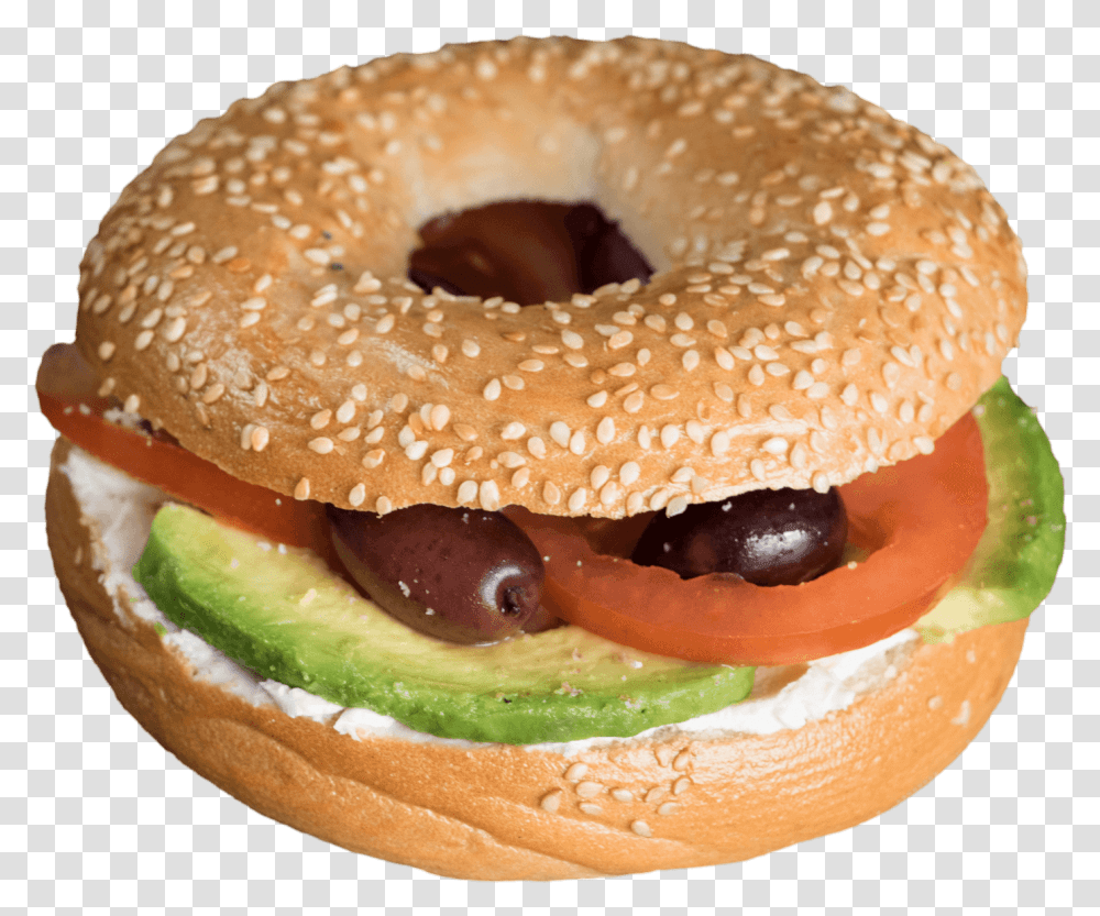 Bagel Factory Becomes First Uk Chain To Offer Vegan Cream Cheese Hamburger, Food, Bread, Bun Transparent Png