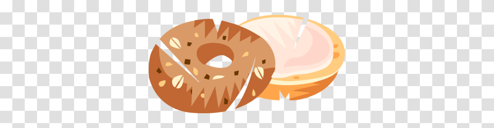 Bagel With Cream Cheese, Bread, Food Transparent Png