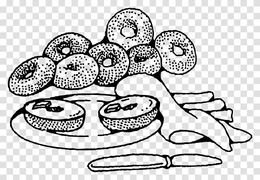 Bagels Clip Arts Bagel Black And White Clipart, Gray, World Of Warcraft Transparent Png