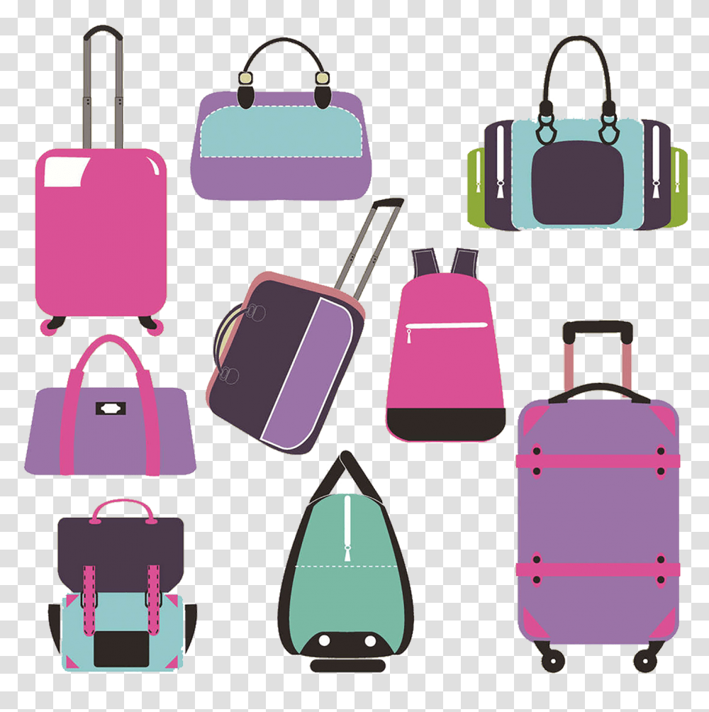Baggage Travel Suitcase Bag Vector, Handbag, Accessories, Accessory, Luggage Transparent Png