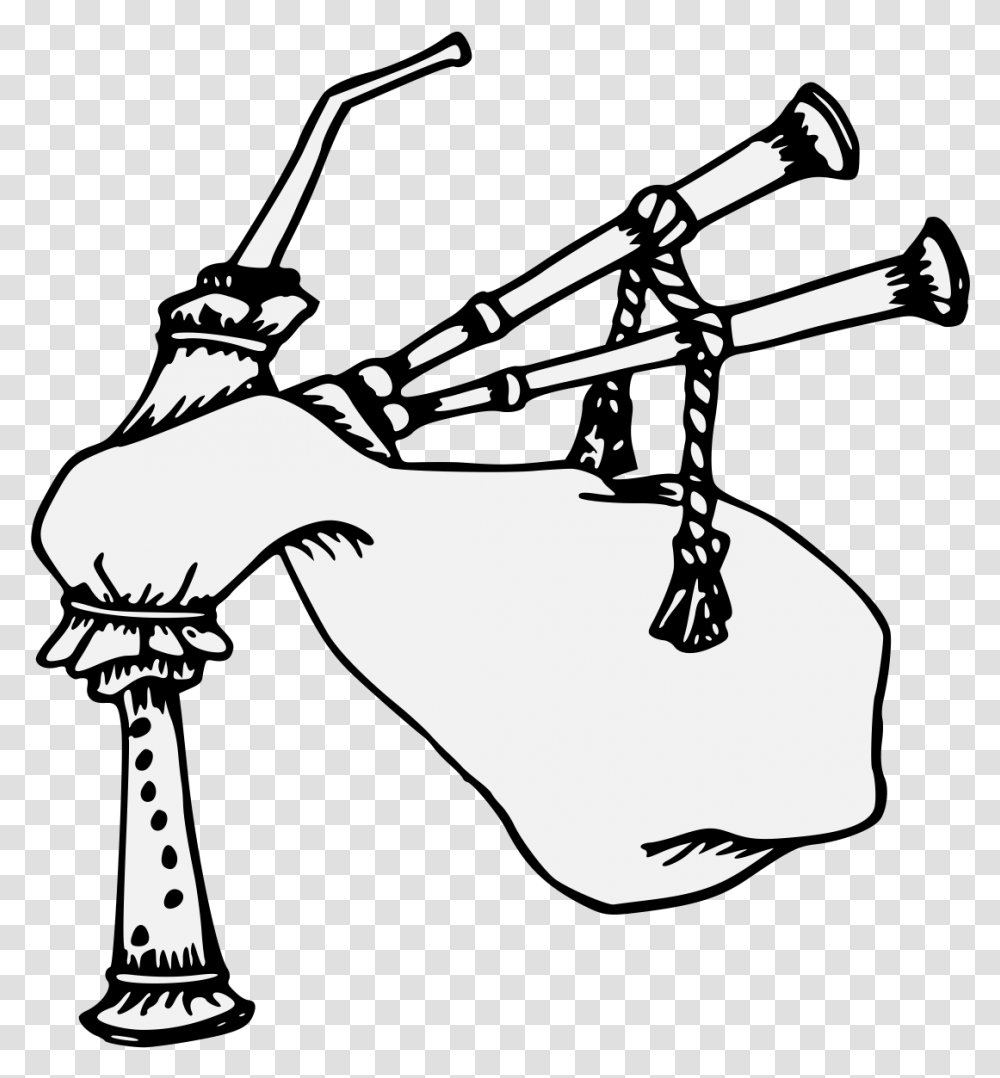 Bagpipes Drawing Clip Art Line Bagpipes Drum Major Gaita Gallega Dibujo, Leisure Activities, Bow, Musical Instrument Transparent Png