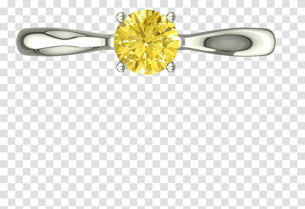 Bague De En Saphir Jaune En Or Rose 10 Engagement Ring, Accessories, Accessory, Diamond, Gemstone Transparent Png