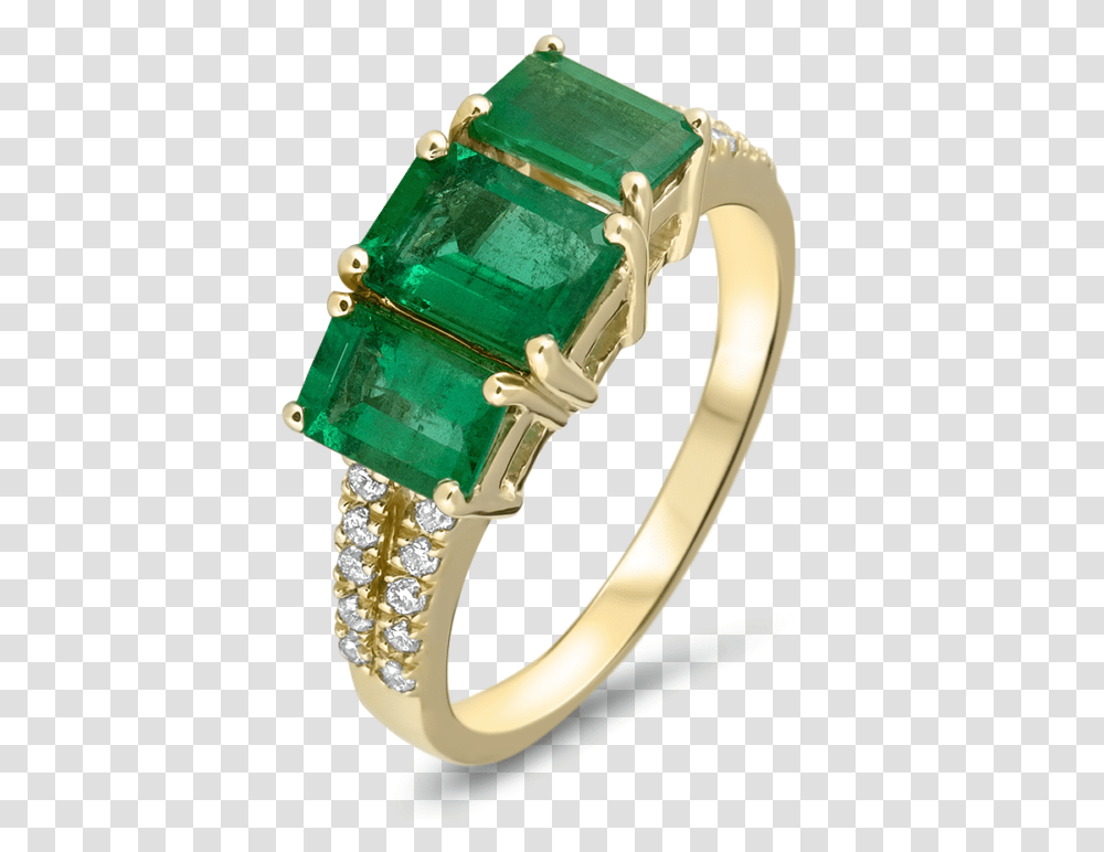 Bague Pour Femme En Or Gold Ring For Women Ring, Emerald, Gemstone, Jewelry, Accessories Transparent Png