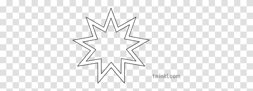 Bahai Nine Pointed Star Symbol Religion Faith Topics Ks1 Volcanoes In The Cosgrove Track, Cross, Emblem Transparent Png