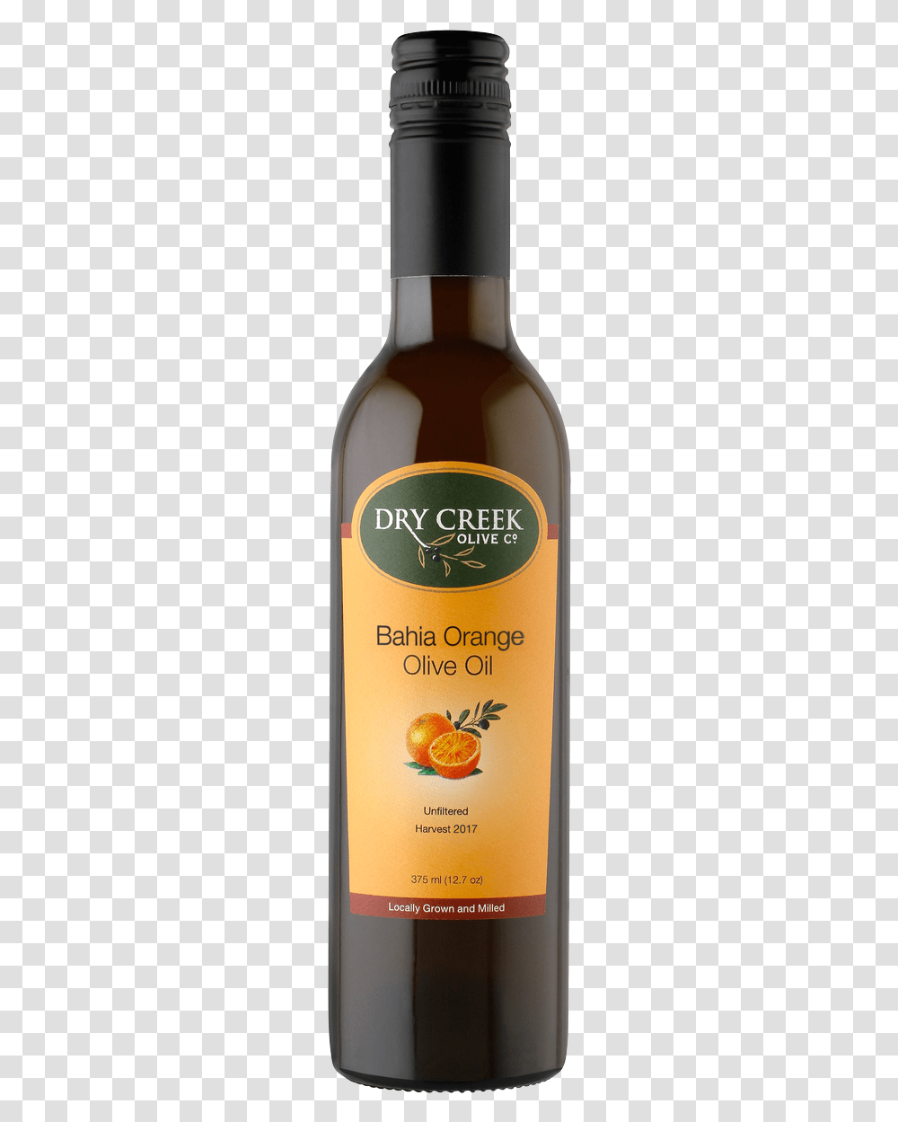 Bahia Orange Olive Oil Glass Bottle, Beverage, Drink, Alcohol, Cosmetics Transparent Png