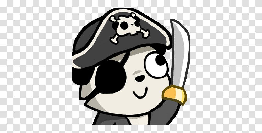 Bahroo Panda Pirate Discord Emoji, Helmet, Clothing, Apparel, Weapon Transparent Png