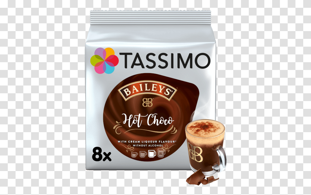 Baileys Hot Chocolate Logo Tassimo, Dessert, Food, Cup, Beverage Transparent Png