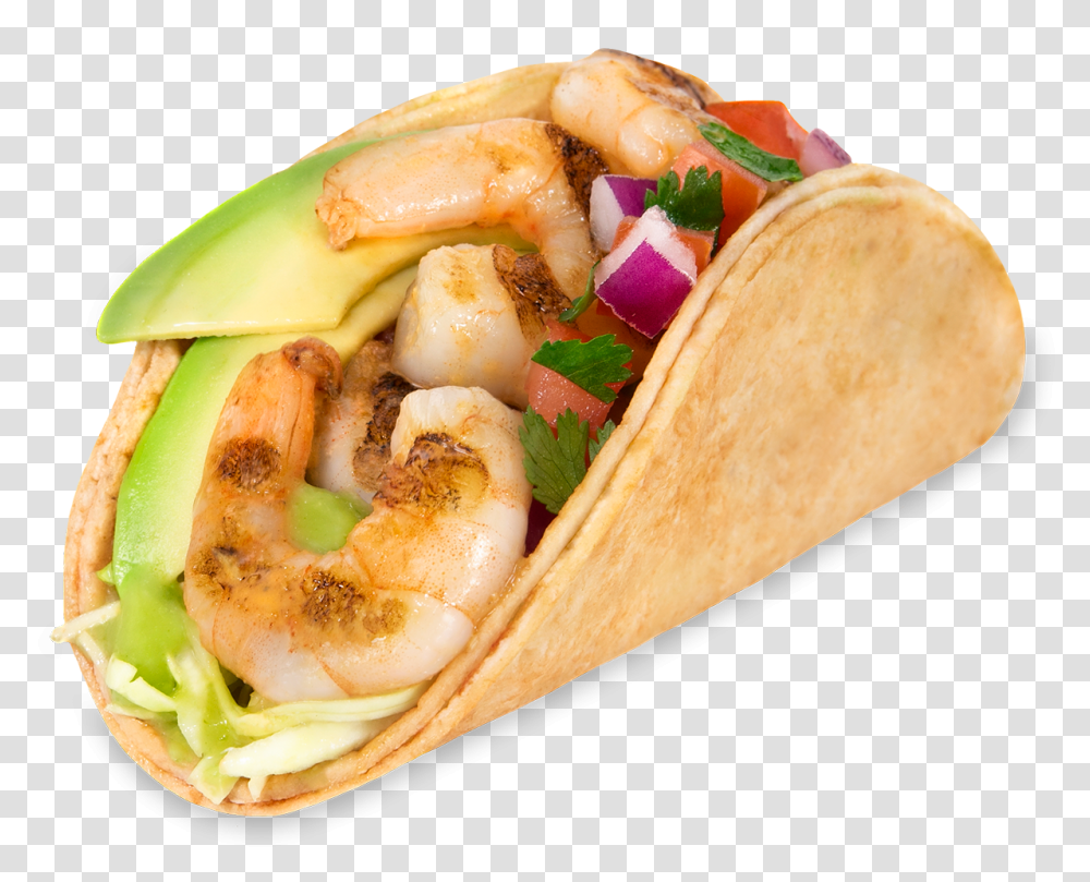 Baja Fresh Shrimp Taco, Food, Dish, Meal, Hot Dog Transparent Png