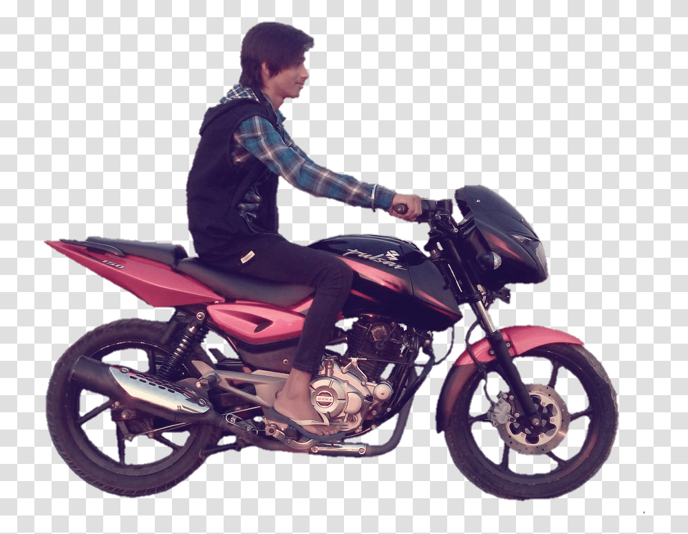Bajaj Discover 100m Review, Motorcycle, Vehicle, Transportation, Person Transparent Png