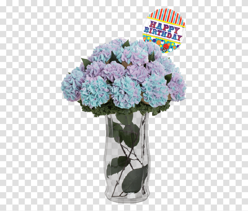 Baked Bouquet Cupcake Bouquetcity Lights With Birthday Balloon Bouquet, Plant, Flower, Blossom, Flower Bouquet Transparent Png