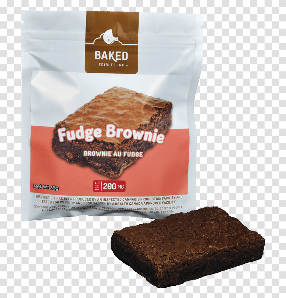 Baked Edibles Inc Fudge Brownie, Food, Chocolate, Dessert, Cookie Transparent Png