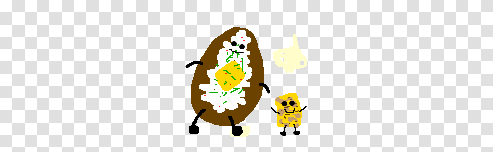 Baked Potato With His Tater Tot, Plant, Food, Egg, Meal Transparent Png