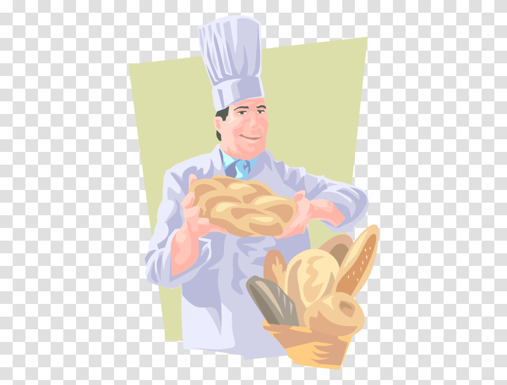 Baker Presents Fresh Baked Cartoon, Person, Human, Chef Transparent Png