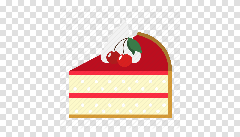 Bakery Cake Slice Cherry Dessert Food Pie Sweets Icon, Plant, Gift, Label Transparent Png