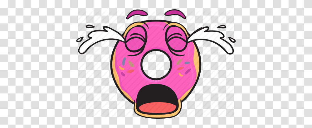Bakery Cartoon Donut Doughnut Emoji Smiley Icon Icon Search, Purple, Label Transparent Png