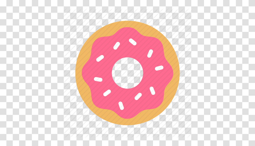 Bakery Donut Doughnut Icing Pastry Pink Sprinkles Icon, Dessert, Food Transparent Png