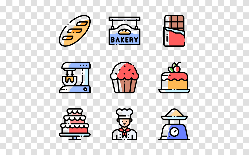 Bakery Icons, Number, Sweets Transparent Png