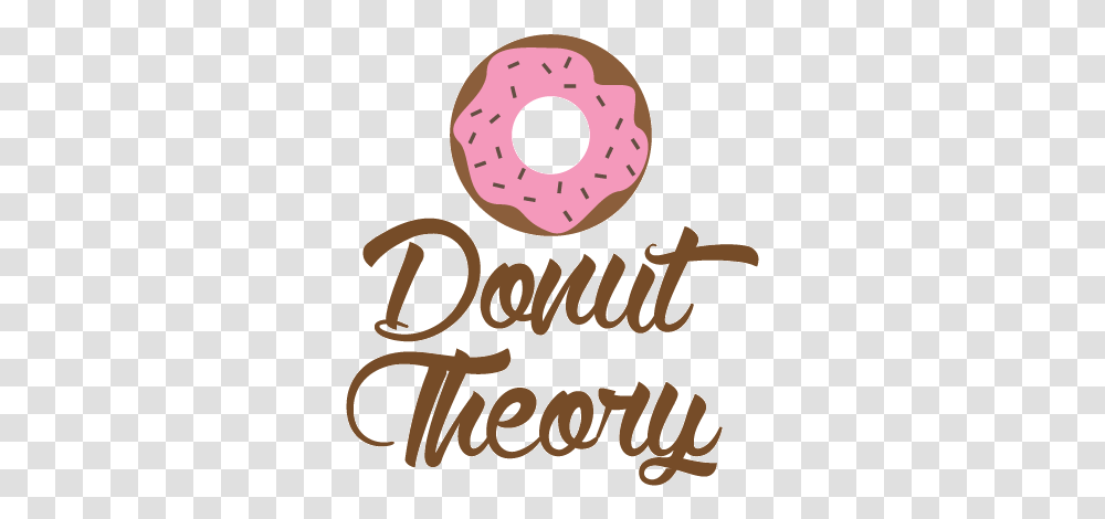Bakery Logo Design For Donut Theory Donut Shop, Text, Alphabet, Pastry, Dessert Transparent Png