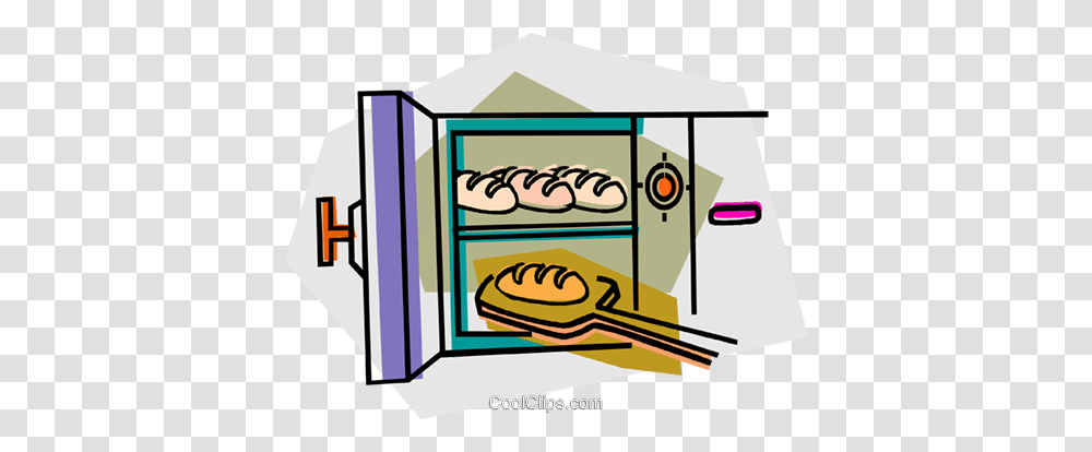 Baking Bread In An Oven Royalty Free Vector Clip Art Illustration, Mailbox, Letterbox, Outdoors, Machine Transparent Png