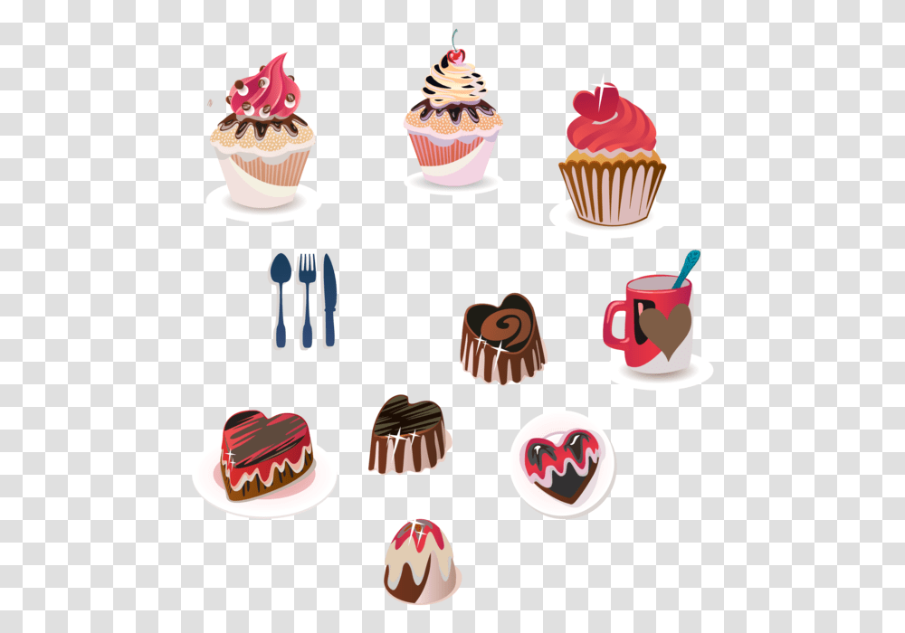 Baking Cupdessertpetit Four Cupcake, Cream, Food, Creme, Icing Transparent Png
