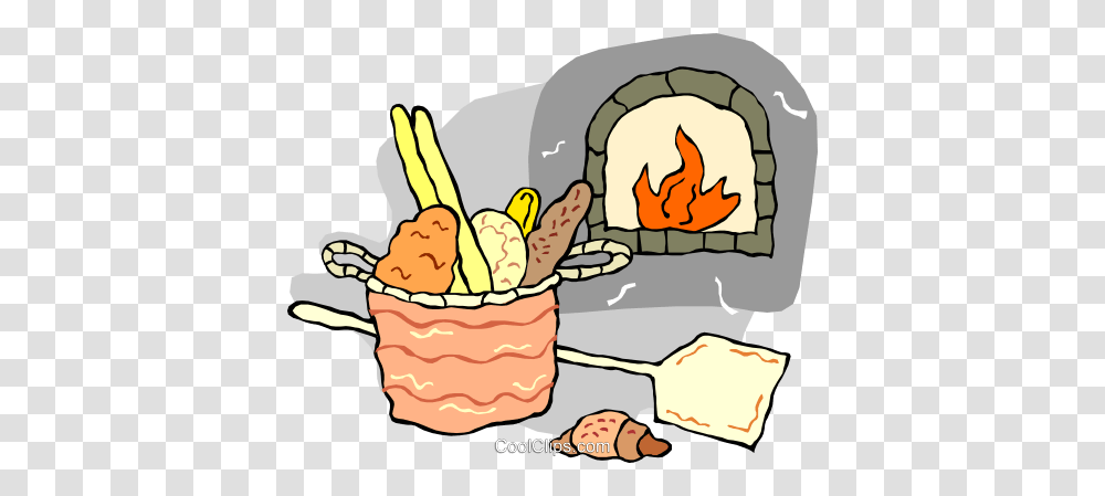 Baking Fresh Bread Royalty Free Vector Clip Art Illustration, Food, Fire, Flame, Basket Transparent Png
