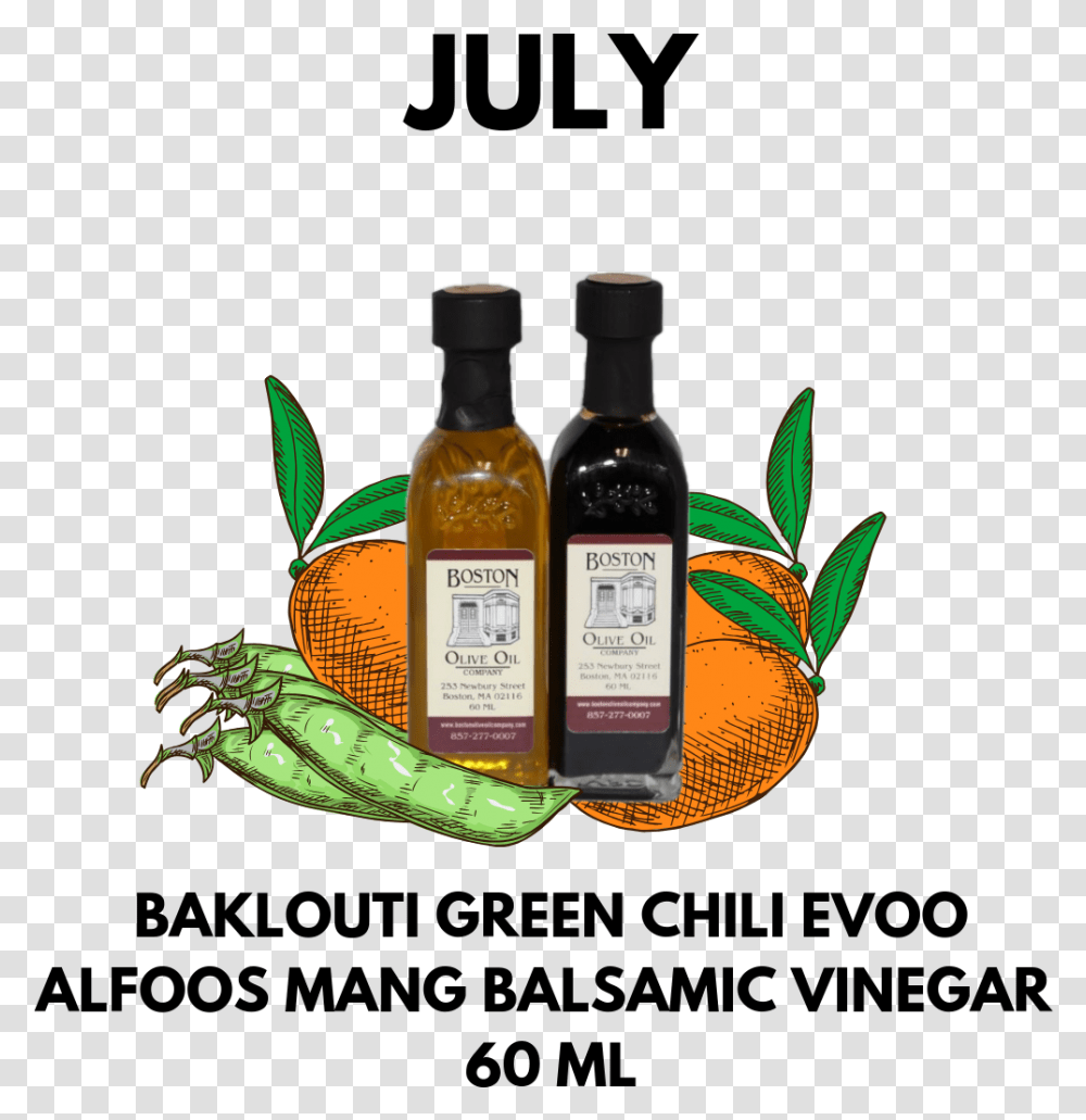 Baklouti Green Chili Evoo And Mango Balsamic Vinegar Cosmetics, Liquor, Alcohol, Beverage, Bottle Transparent Png