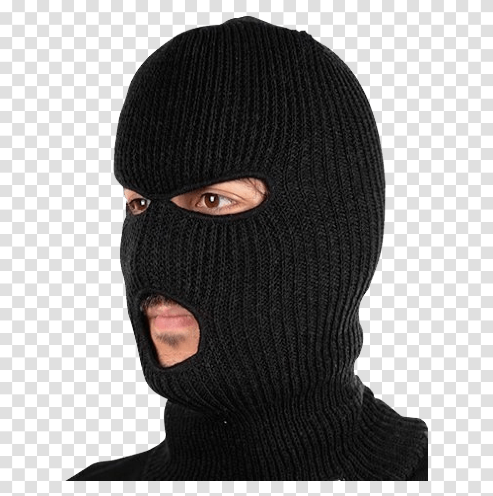 Balaclava Mask Bank Robber Wearing Ski Mask, Ninja, Head, Person, Human Transparent Png