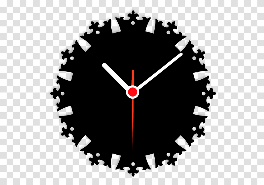 Balaji Times Wall Clock Clock088 Flower Flower Shape Silhouette, Analog Clock Transparent Png